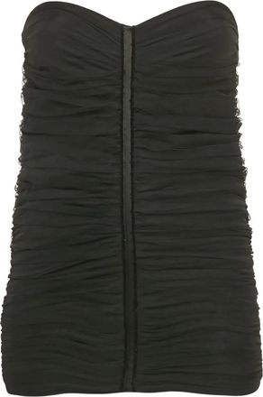 Elisabetta Franchi Top senza spalline con drappeggio - Nero