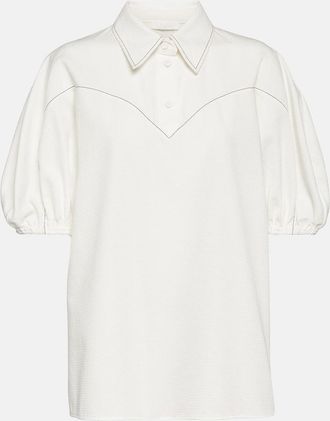 Chloé Puff-sleeve cotton blouse