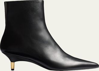Khaite 55mm Bella Leather Ankle Boots
