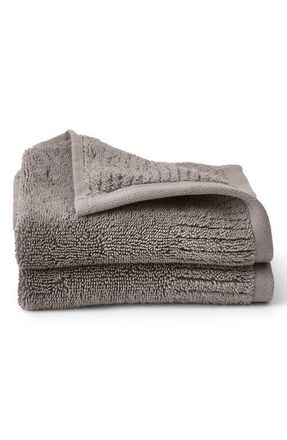 Boll & Branch Set of 2 Ultraplush Organic Cotton Washcloths in Stone at Nordstrom