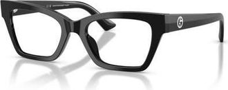 Giorgio Armani 49mm Cat Eye optical glasses in Black at Nordstrom
