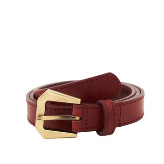 Ines De La Fressange Augustine Riem - Dames - Accessoires - Rood - Maat: 95 CM Leer