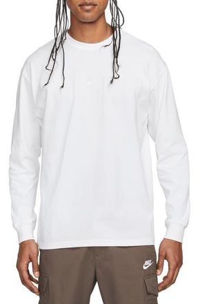 Nike Sportswear Premium Essentials Long Sleeve T-Shirt in White/White at Nordstrom, Size Xx-Large