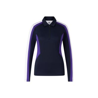 Bogner Greta functional long-sleeved top for women - Navy blue/purple - 34
