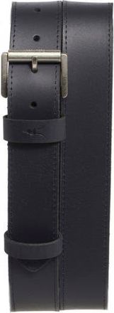 AllSaints Waxy Leather Belt in Black /Dull Nickel at Nordstrom Rack, Size 34