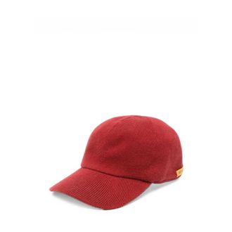 Guest In Residence Gorra de b&eacute;isbol de lana y cachemira - Accessories - Mujer - Rojo - ONE SIZE