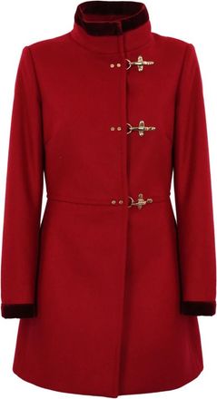 Fay Rode wollen blend jas Virginia - Dames - Mantel - Rood - L - Wol - Jassen