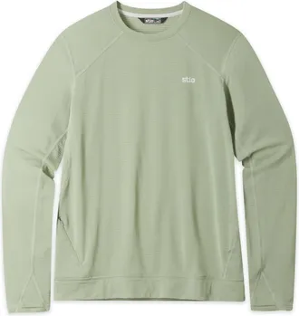 Stio | Mens Trax Power Grid Crew Top, Size Extra Large in Sage Flats