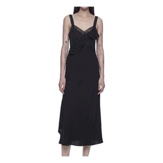 Simone Rocha Party Dresses, female, Black, Size: XS Bow Sash Slip Dress