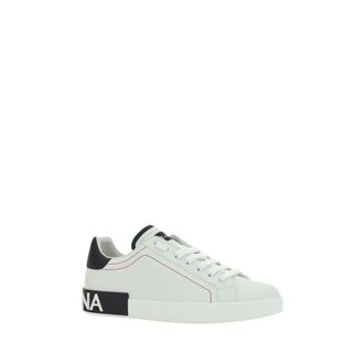 Dolce & Gabbana Calf Leather Low-Top Sneaker - White