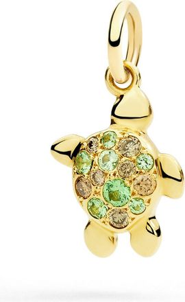 Dodo CIONDOLO TARTARUGA ORO GIALLO, TSAVORITI & DIAMANTI