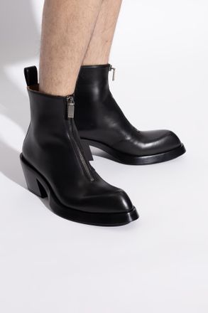 Alexander McQueen Leather Ankle Boots, Mens, Black