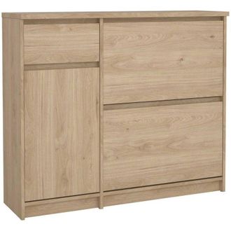 Dmora Dmora - Zapatero Todd, Zapatero, Armario De Entrada Multiusos, Zapatero, 109x32 H93 Cm, Roble