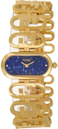 Fendi OLock Diamond Accent Oval Link Bracelet Watch, 28.3mm x 14.8mm in Gold at Nordstrom Rack