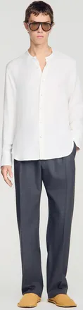 Sandro Loose-fit Mandarin collar shirt