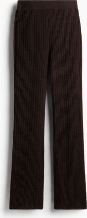 H&M Ausgestellte Zopfstrick-Hose - Brown