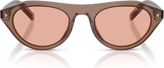Prada Sunglasses Prb15 S 28 I50 W Transparent Clay/Pink Women
