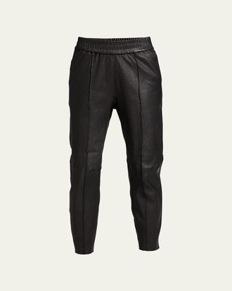 SPRWMN High-Waist Leather Joggers