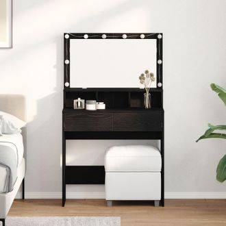 Berkfield Home Dressing Table Black oak Particle board