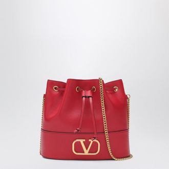 Valentino Garavani Vlogo Beuteltasche aus rotem Leder