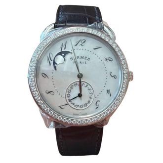 Herm&egrave;s Arceau Petite Lune Hand Wind Moon Phase Diamond Ladies Watch W049092WW