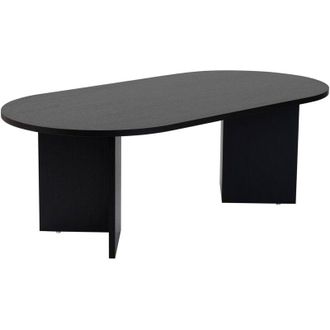 Dmora Dmora - Mesa De Caf&eacute; Elain, Mesa De Centro Baja, Revistero Para Sof&aacute;, Estante De La Sala De Estar, 119x60 H40 Cm, Negro