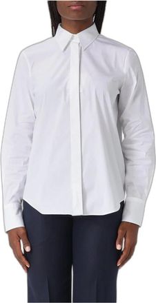 Brunello Cucinelli Overhemden, Dames, Wit, L, Katoen, Katoenen Poplin Shirt