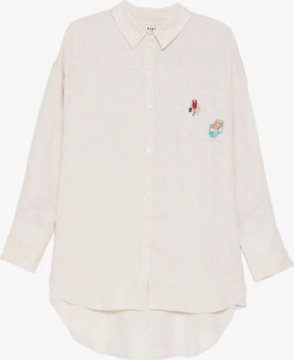 Staud Womens Sandbar Linen Top In Natural