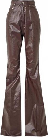 Rick Owens Womens Bolan Bootcut Trousers In Mahogany