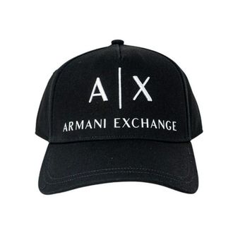 A|X Armani Exchange Caps, male, Black, Size: ONE SIZE Cotton Visor Hat for Men