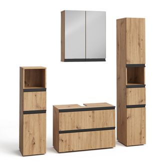 Vicco Conjunto De Muebles De Ba&ntilde;o Torren, Artesano, 4 Partes, Vicco