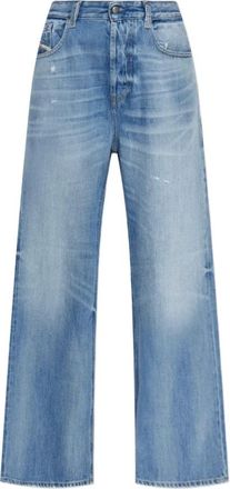 Diesel Jeans, Dames, Blauw, W29 L32, Denim, Vintage Denim Broek in Middelblauw