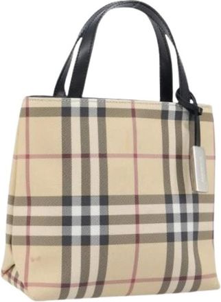 Burberry Pre-owned Hand Bag - Dames - Pre-owned - Beige - Maat: ONE Size Leer