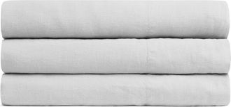 Parachute Linen Flat Sheet in Fog at Nordstrom, Size King