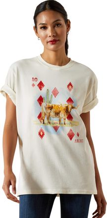 Ariat Womens Aces T-Shirt in Papyrus, Size 2X-Large, by Ariat