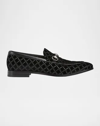 Gucci Men & apos;s Next Velvet and Leather Bit Loafers