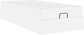 vidaXL Estructura De Cama Con Colch&oacute;n Blanco Puro 100 X 200 Cm