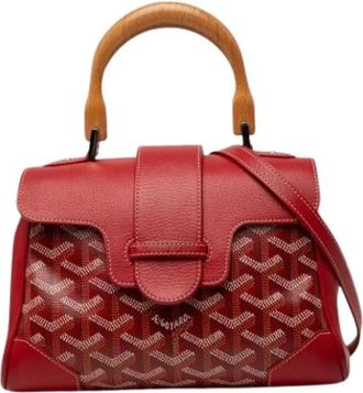 Goyard Pre-owned Mini Saigon - Dames - Vintage Handtas - Rood - ONE Size - Leer - Vintage