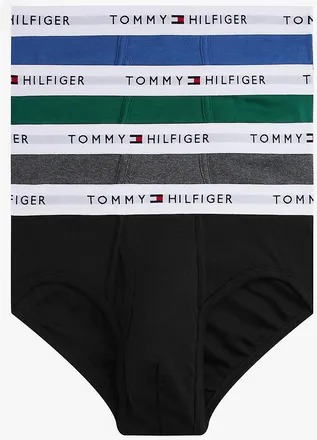 Tommy Hilfiger Mens Cotton Classics Brief 4-Pack - Blue - XL