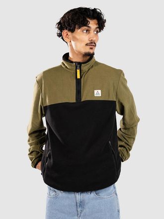 Passenger Set Off Recycled Polar 1/4 Zip Half-Zip Fleece Trui groen