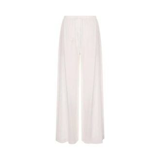 Max Mara Wide Trousers, female, White, Size: 2XS Destino Trousers