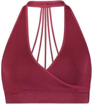 BraBar/Boutique Hug Strappy Halter Sports Bralette in Tawny Port at Nordstrom, Size X-Small