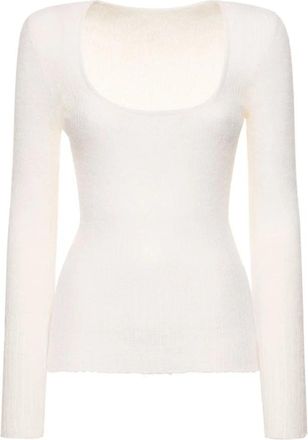 Jacquemus Gebreide top - Dames - Longsleeves - Wit - 2XS - Wol - Tops