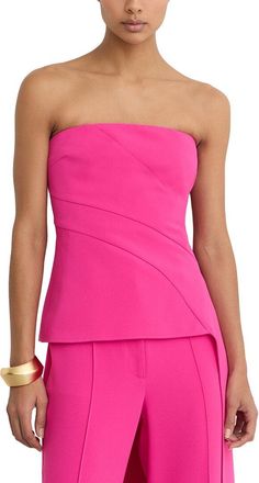 Reiss Skye Strapless Drape Detail Structured Top
