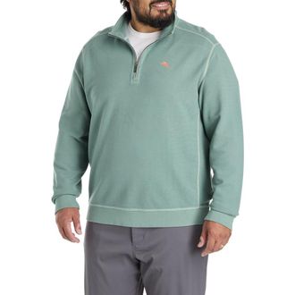 Tommy Bahama Big & Tall Montego Bay 1/2-Zip Pullover in Dark Spa at Nordstrom, Size 2X Big
