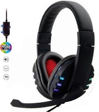 Trade Shop Trade Shop - Day Cuffs Gaming Over-ear Stereo Usb Luci Led Rgb Para Pc Ps3 Ps4 S-359
