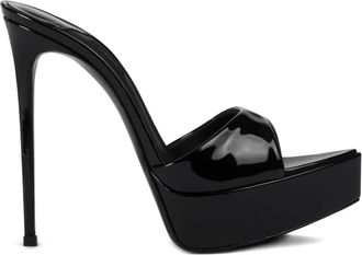 Le Silla Mules Uma con plateau - Nero