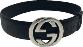 Gucci Pre-owned Belts, male, Black, Size: ONE SIZE Pre-owned Interlocking g belt (outlet)