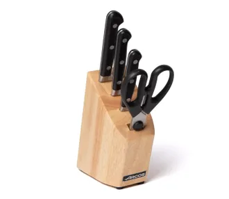 Arcos Juego Cocina &Oacute;pera - Organizado Todo En Un Taco De Madera De Caucho. Este Juego De Cocina Est&aacute; Compuesto Por Tres Cuchillos De La Serie &Oacute;pera Y Unas T