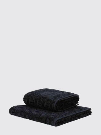 Philipp Plein Set di 2 asciugamani in spugna di cotone con logo jacquard